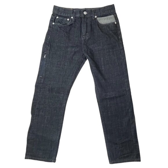 LEVI STRAUSS 562 Loose Taper Boy's 2-Toned Jeans 16 Reg Black Pockets Side‎ Zip - Picture 15 of 16